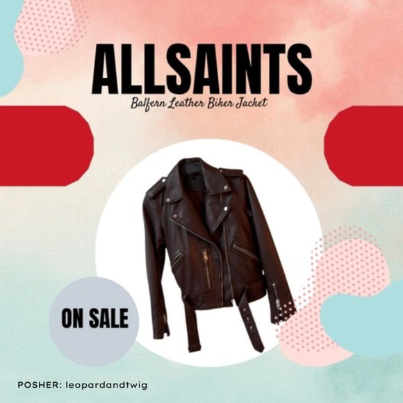 All Saints Jackets & Blazers - Allsaints Balfern Leather Biker Jacket